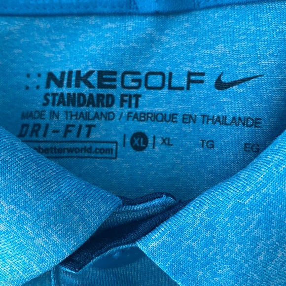 Nike Dri-Fit Golf Polo in Blue Size XL - Picture 3 of 4